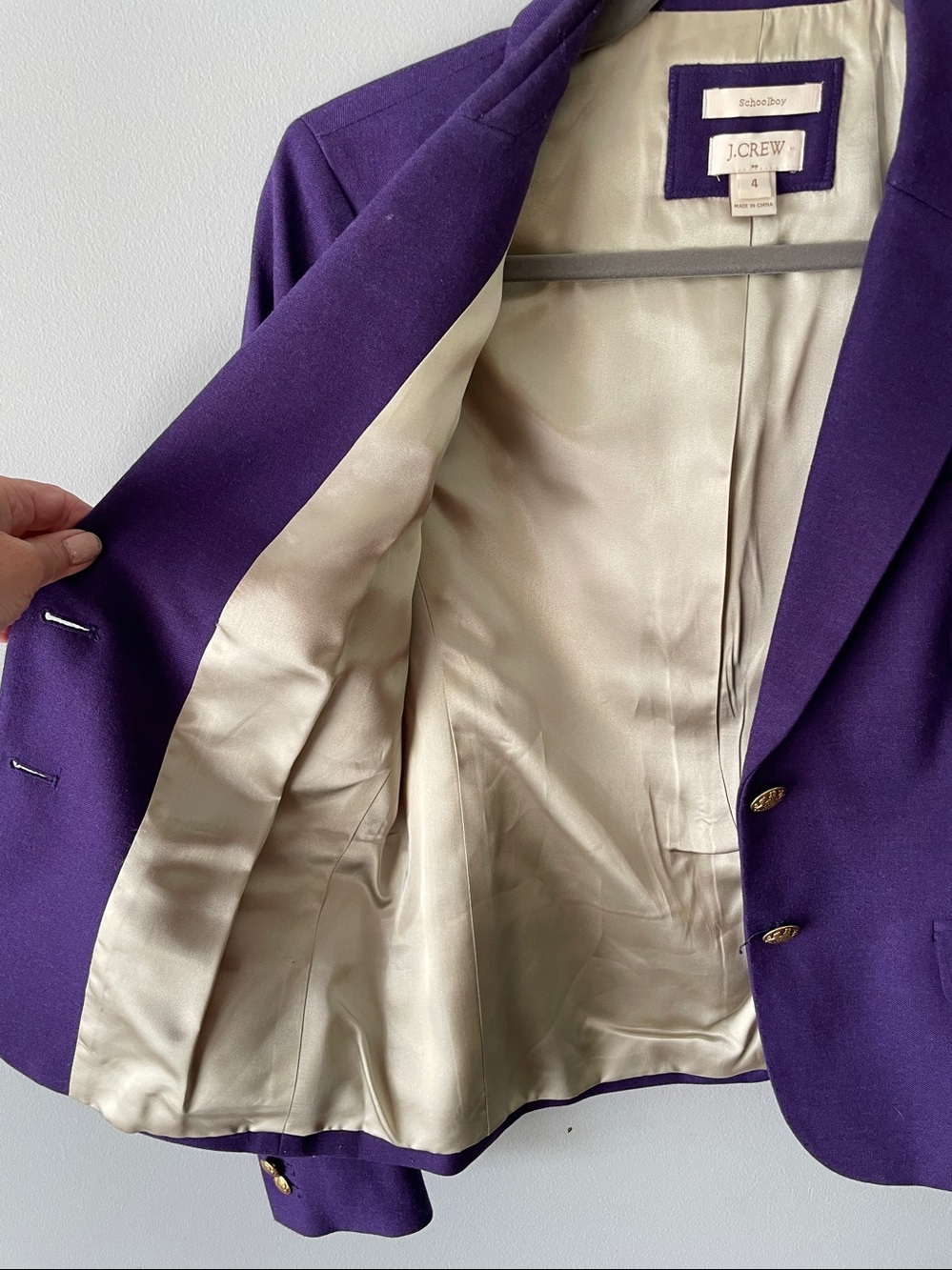 J Crew Purple Schoolboy Blazer - Picture 6 of 11